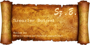 Szeszler Botond névjegykártya