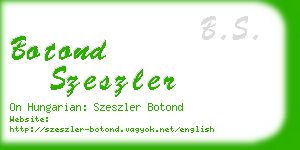 botond szeszler business card